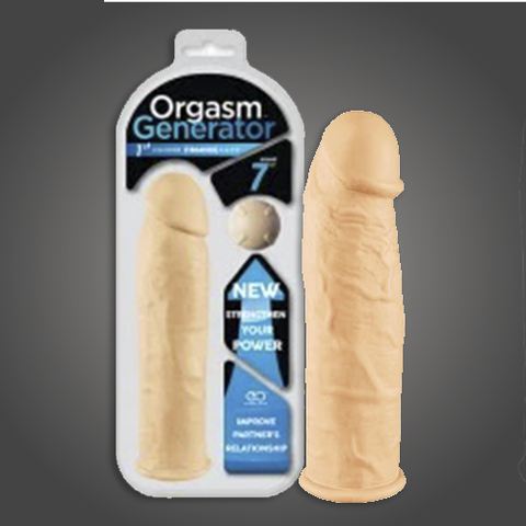 Orgasm Generator 7.0'' Vibrating Sleeve - Flesh