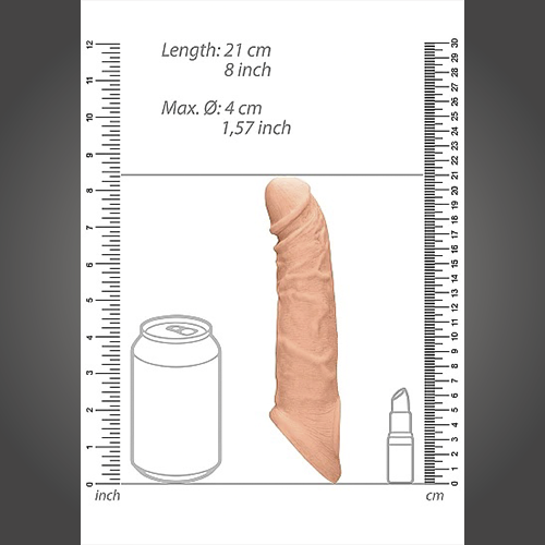 RealRock 8"Realistic Penis Sleeve Flesh