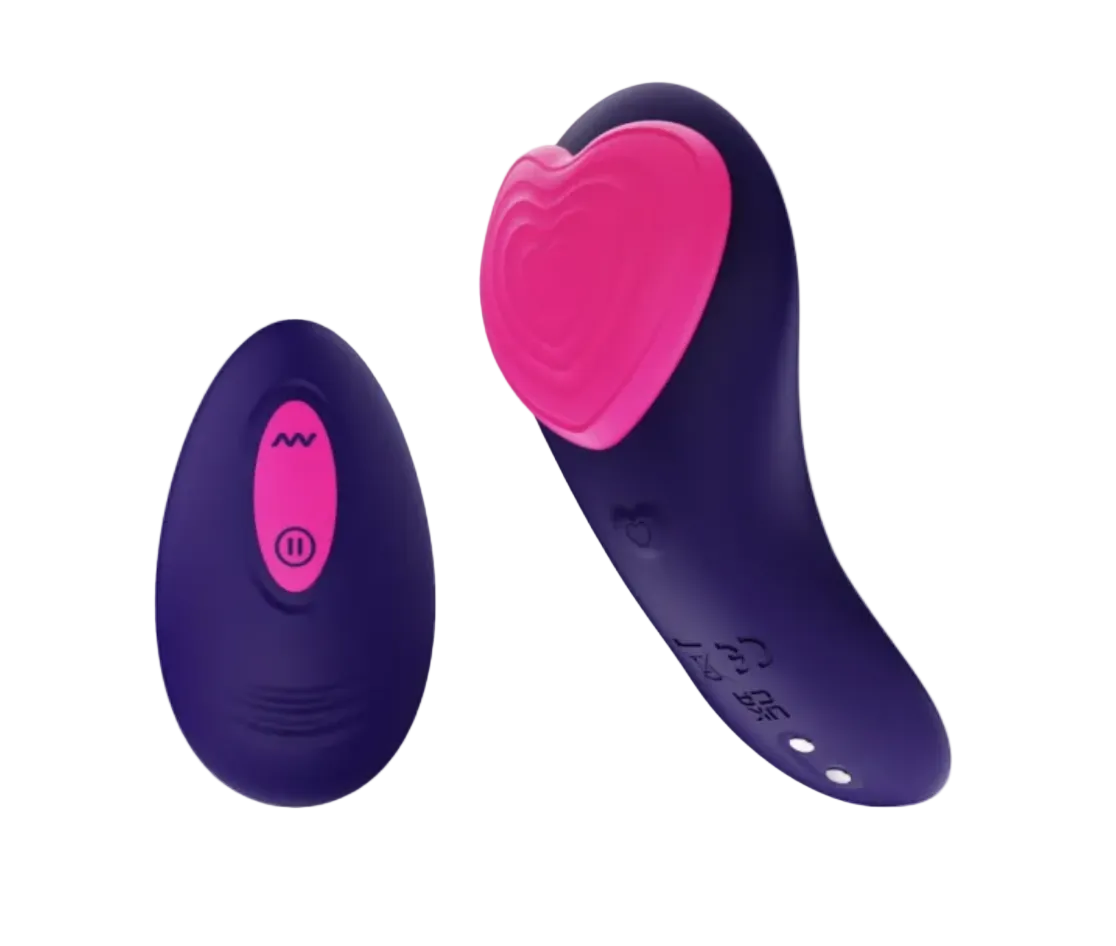 LoveStyle Purple Silicone 9 Mode Panty Vibe with Heart