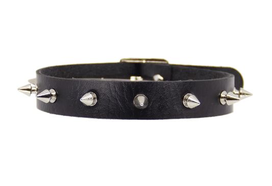 Black Collar with Spikes