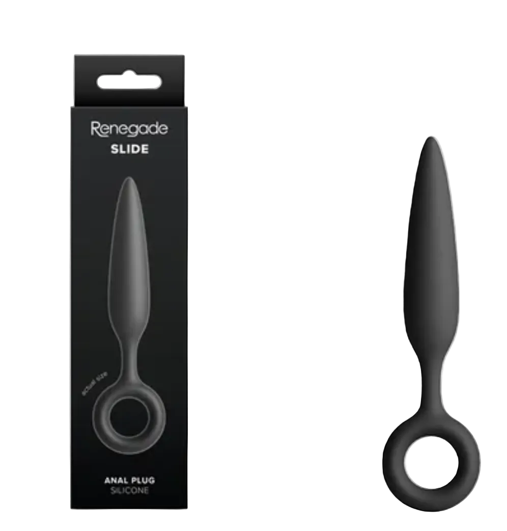 Renegade Slide Silicone Anal Plug Black