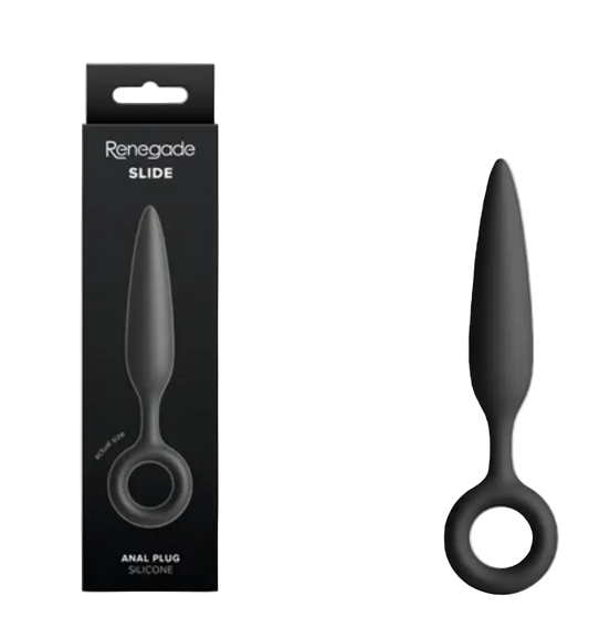 Renegade Slide Silicone Anal Plug Black