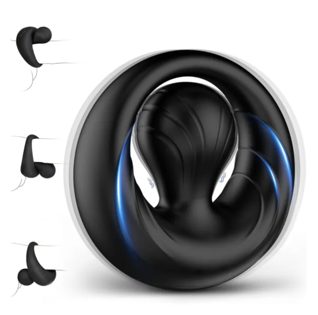 LoveStyle Silicone Rechargeable Oval Double Cockring