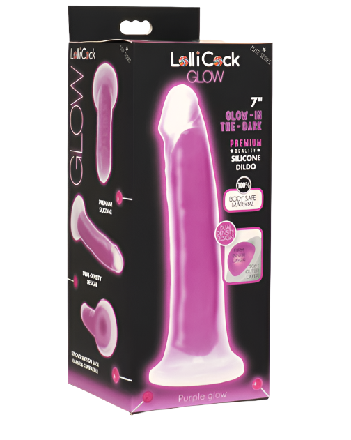 Lollicock 7" Glow-In-The-Dark Silicone Dildo