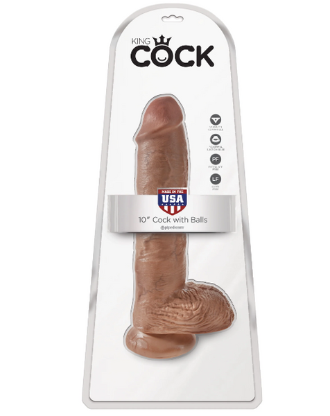 King Cock 10in Cock With Balls