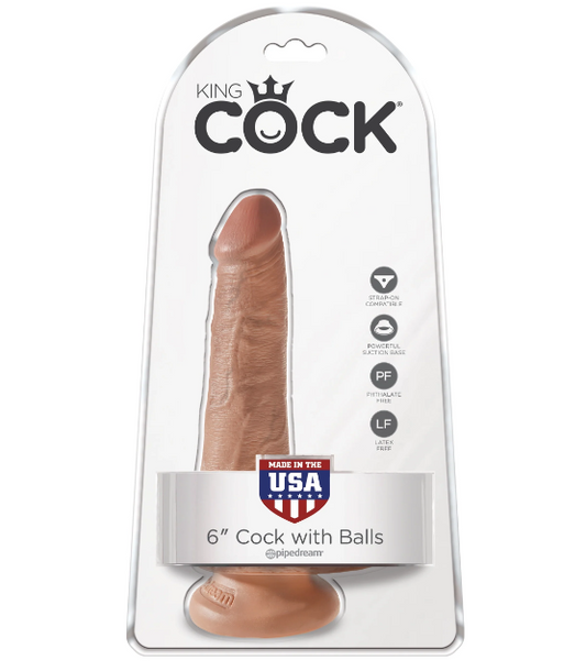 King Cock 6in Cock with Balls