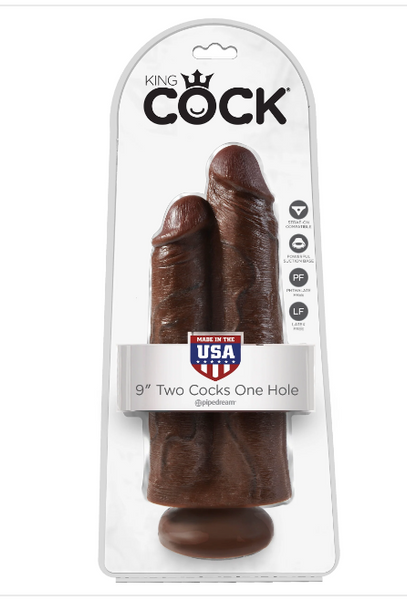 King Cock 9in Two Cocks One Hole XXX