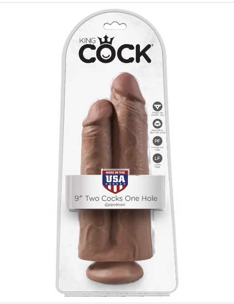 King Cock 9in Two Cocks One Hole XXX