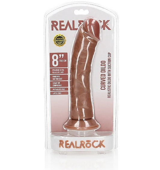 RealRock Realistic Curved Dildo 8"