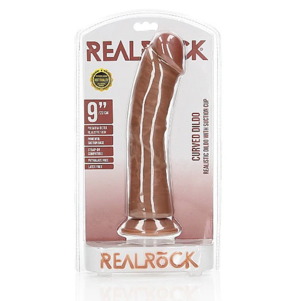 RealRock Realistic Curved Dildo 9"