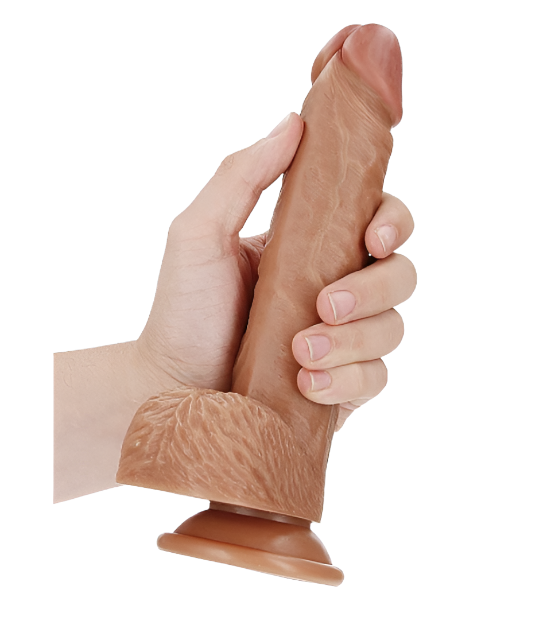 RealRock Realistic Dildo+Balls 8"