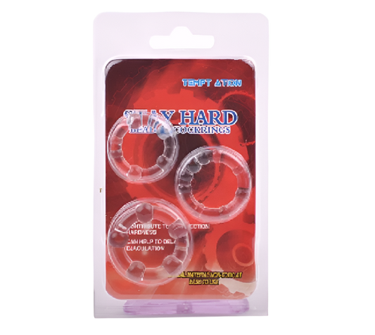 Cock Ring Set of 3 Clear