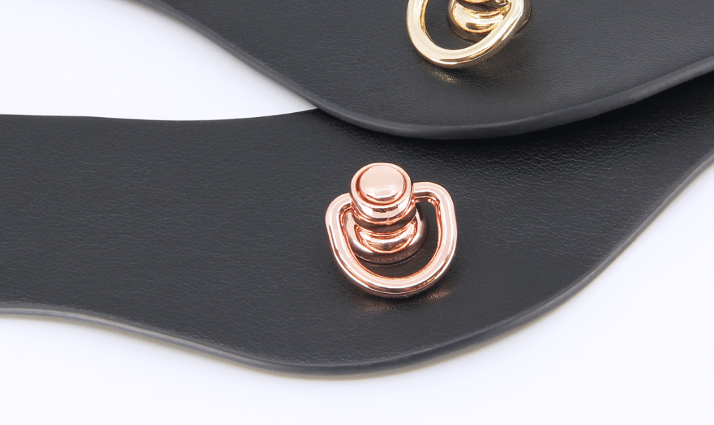 Double Strap Collar Rose Gold