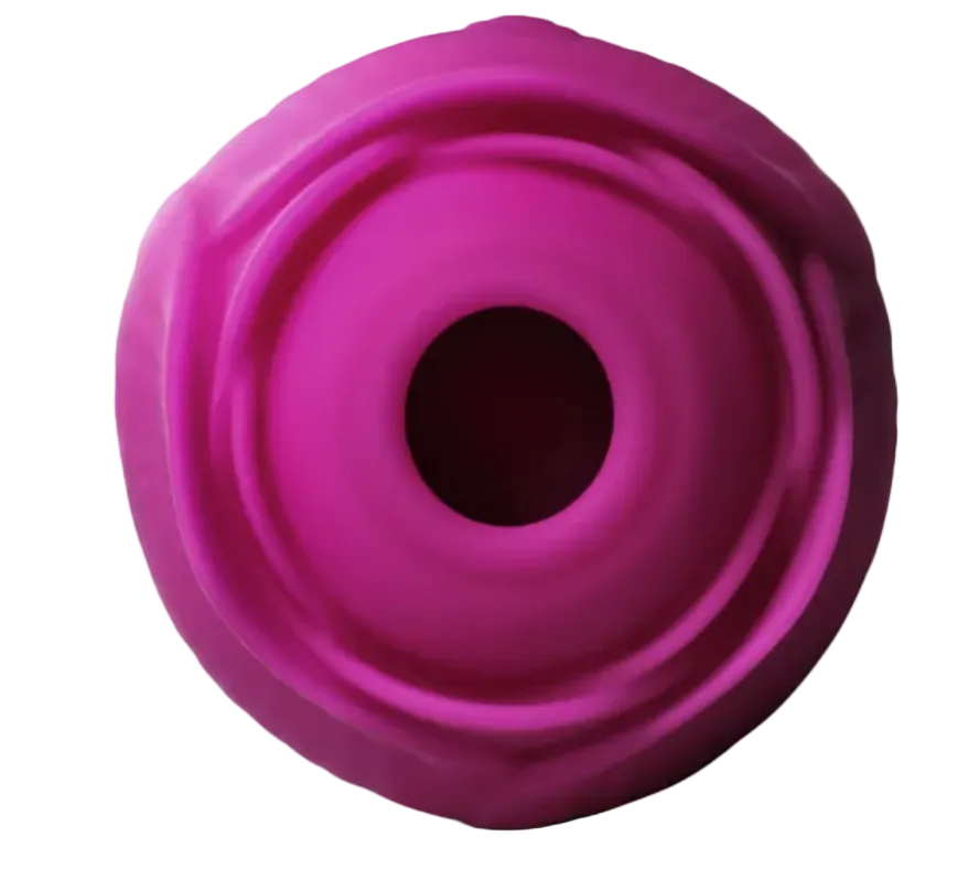 10-Speed Purple Color Silicone Clitoral Sucking Rose with Wiggling Vibrator
