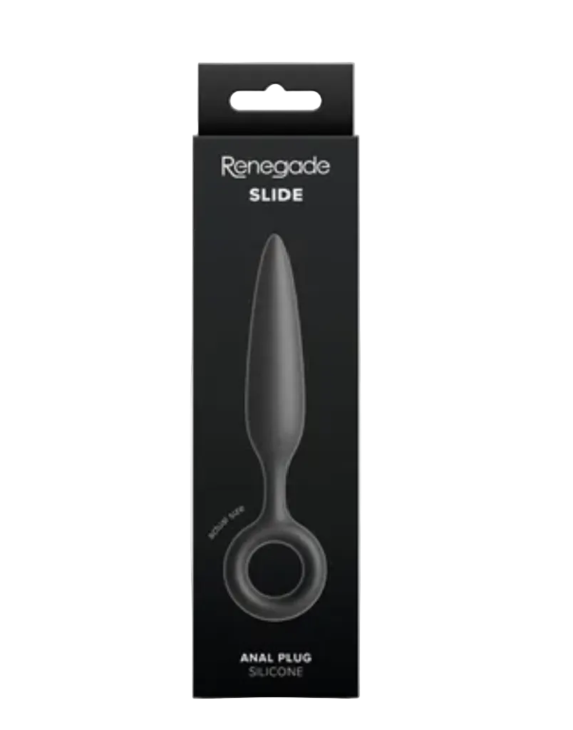 Renegade Slide Silicone Anal Plug Black