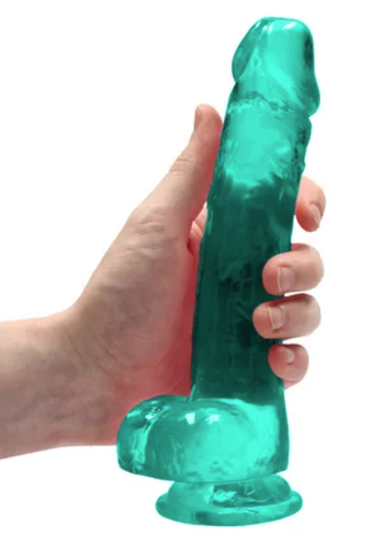 Crystal Clear REALROCK 8'' Realistic Dildo With Balls