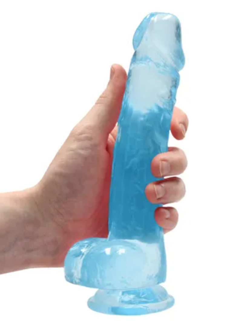 Crystal Clear REALROCK 8'' Realistic Dildo With Balls