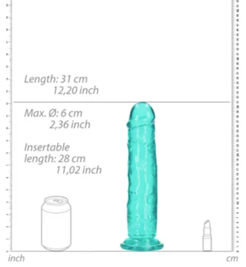 Crystal Clear Dildo 9in Straight no Balls