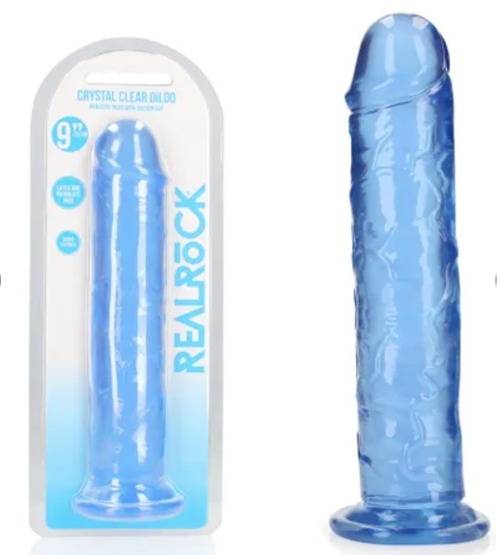 Crystal Clear Dildo 9in Straight no Balls