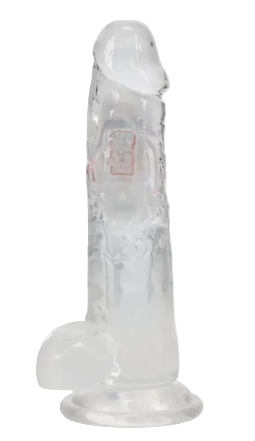 REALROCK 8'' with Balls Wireless Rechargeable LED Vibrating Dong