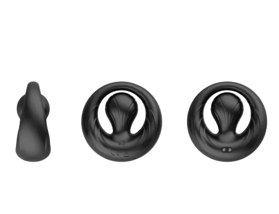LoveStyle Silicone Rechargeable Oval Double Cockring