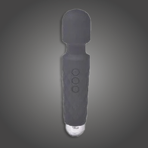 Black Color 10-Speed Strong Vibrating Rechargeable Wand Massager (USB Recharging)