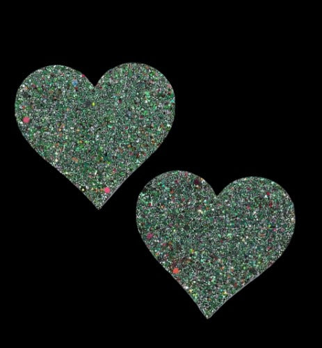 Heart Shape Glitter Glow in the Dark Pasties