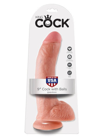 King Cock 9in Cock With Balls