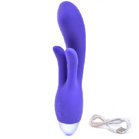 10 Functions Silicone Rechargeable Frolic Bunny Vibrator Purple