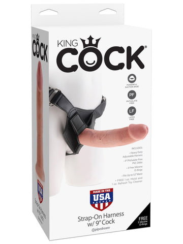 King Cock Strap-On Harness W/9 in. Cock