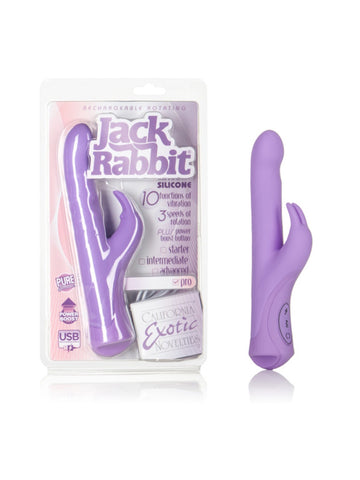Rechargeable Silicone Jack Rabbit Purple