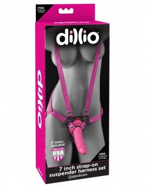Dillio 7" Strap-On Suspender Harness Set