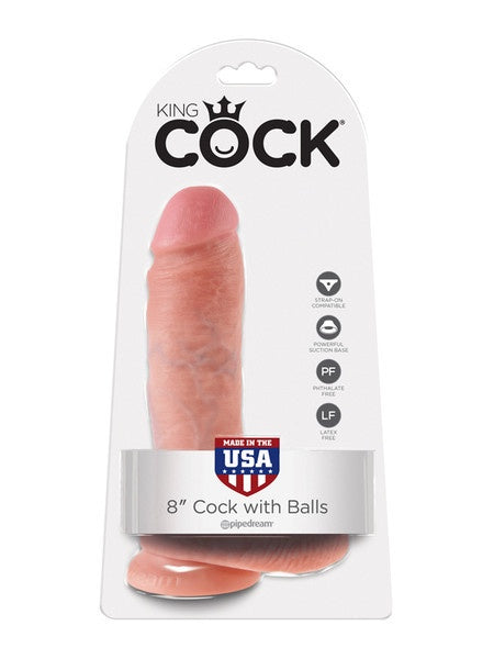 King Cock 8in Cock With Balls
