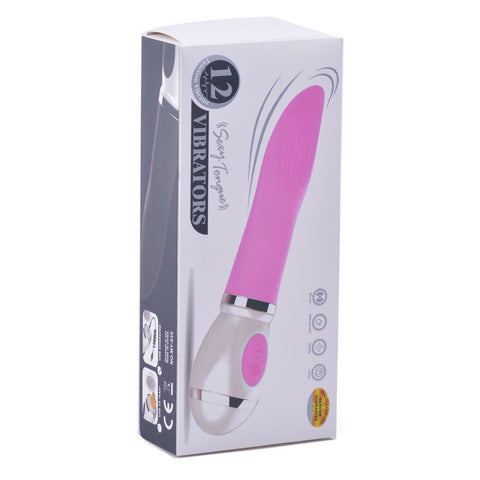 Pink Colour 12-Speed Silicone Rechargeable Flicking Tongue