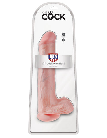 King Cock 13in Cock with Balls Flesh