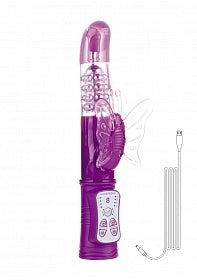 Rechargeable Silicone Butterfly Purple