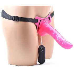 10 Function G Spot Vibrating Curved Dildo with Harness