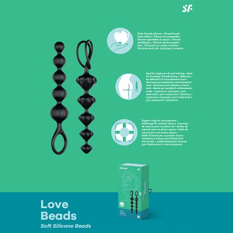 Satisfyer Love Beads Set Black