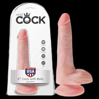 King Cock 6in Cock with Balls